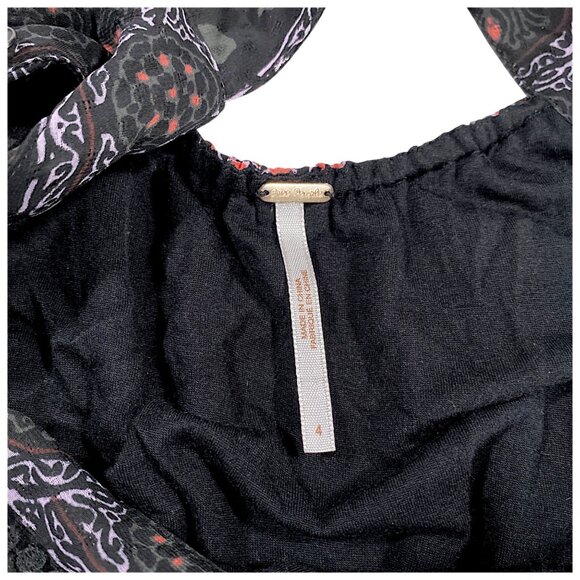 Free People Dress 4 Moroccan Print Halter Slit Summer Boho Goddess Travel Event - Picture 3 of 16